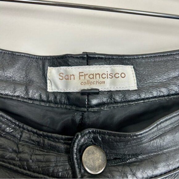 SAN Francisco Vintage Y2K Genuine black leather pants - Picture 7 of 7